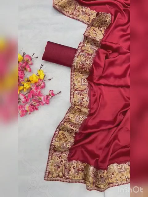 Satin Saree