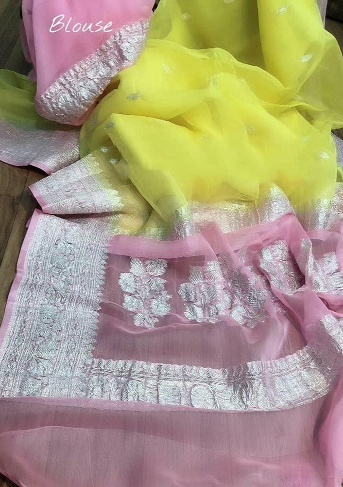 Khaddi Chiffon Banarasi Saree