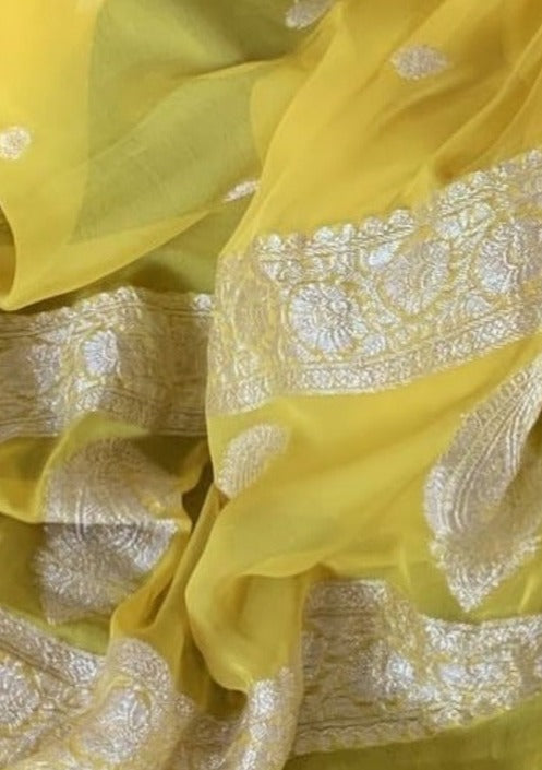 Khaddi Chiffon Banarasi Saree