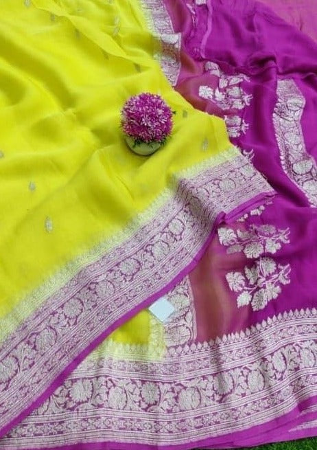 Khaddi Chiffon Banarasi Saree