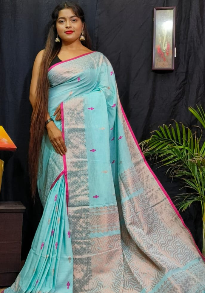 Bengal Handloom Jamdani Saree