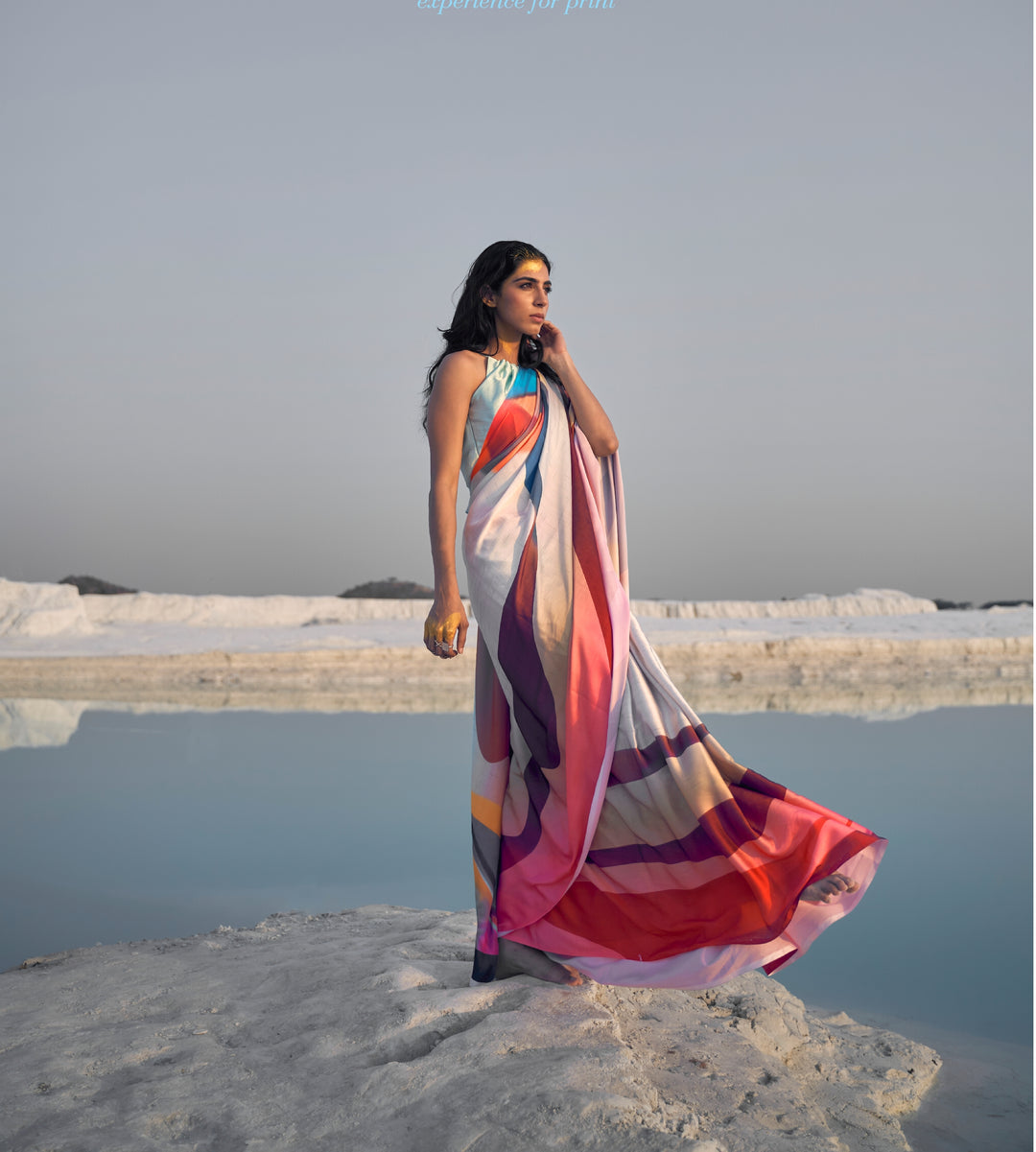 Designer Satin Saree