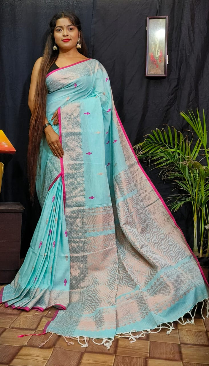 Bengal Handloom Jamdani Saree