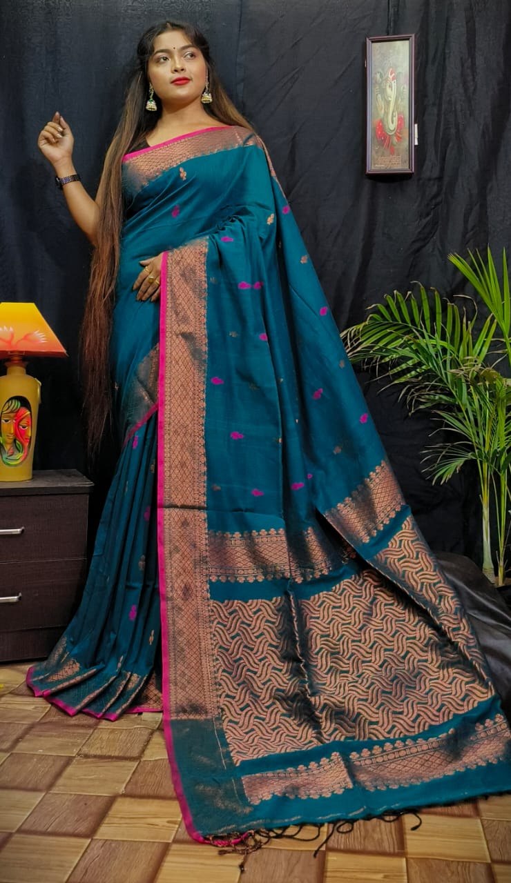 Bengal Handloom Jamdani Saree