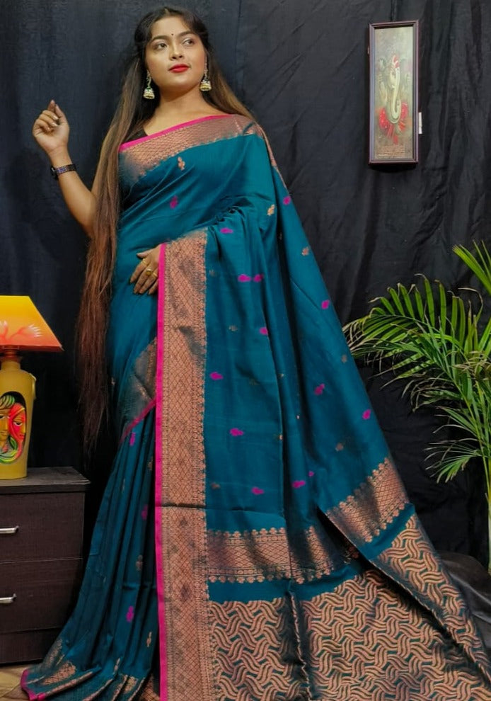 Bengal Handloom Jamdani Saree