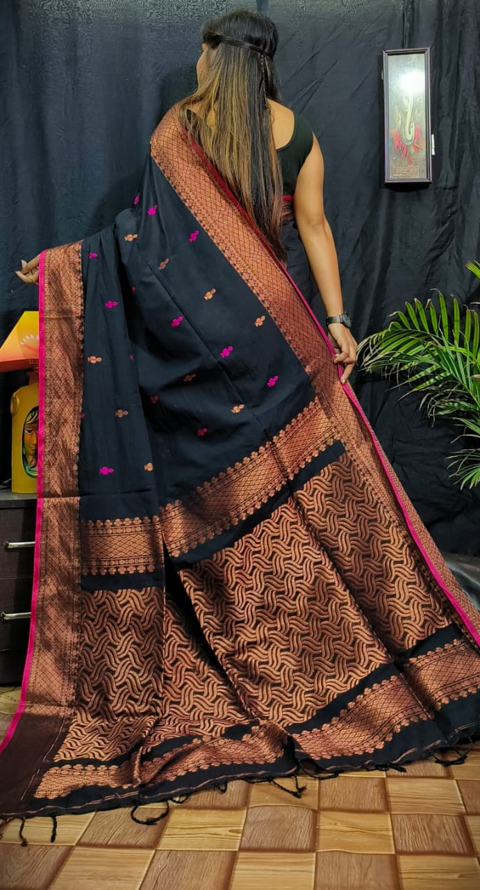 Bengal Handloom Jamdani Saree