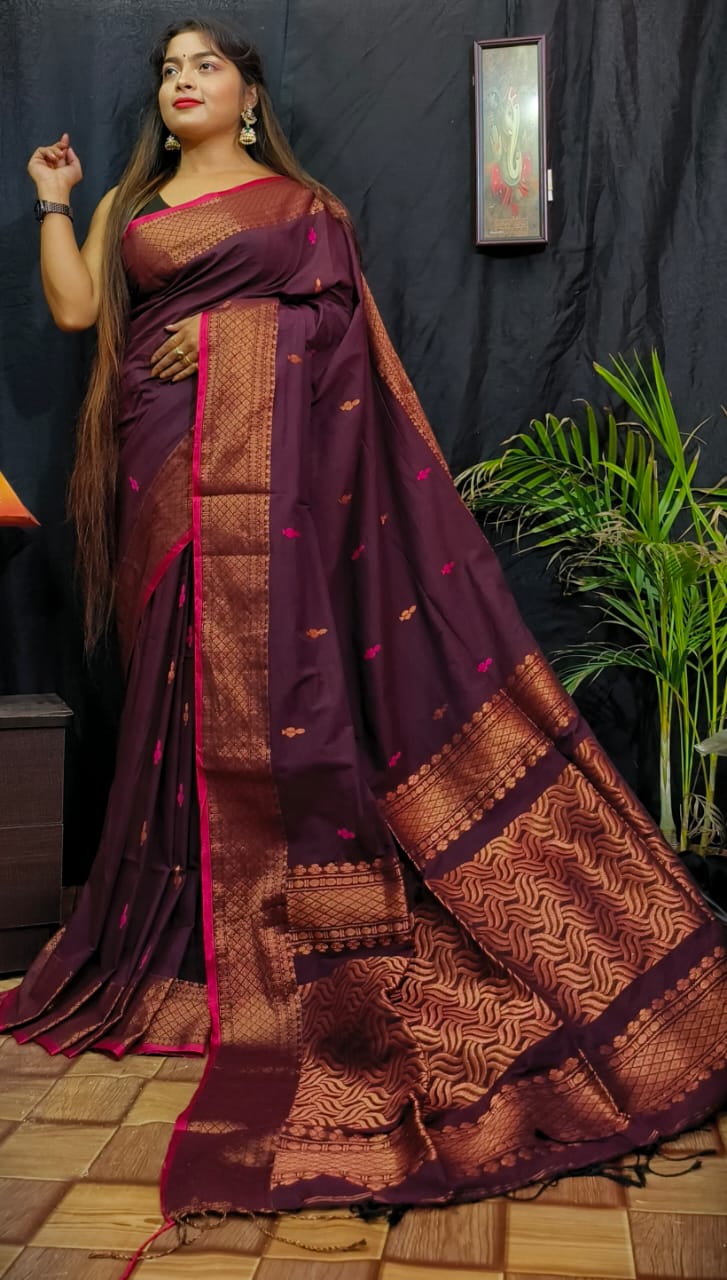 Bengal Handloom Jamdani Saree