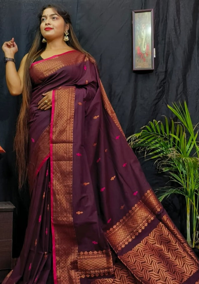 Bengal Handloom Jamdani Saree