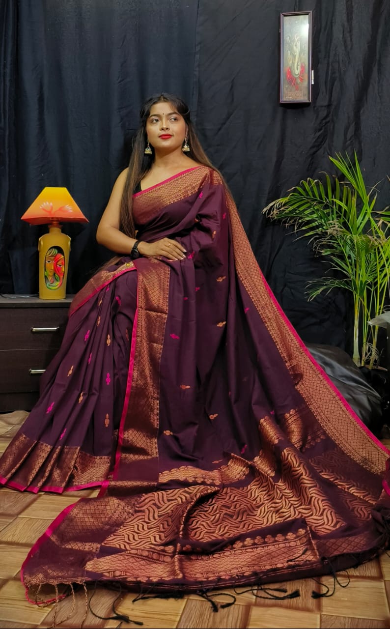 Bengal Handloom Jamdani Saree