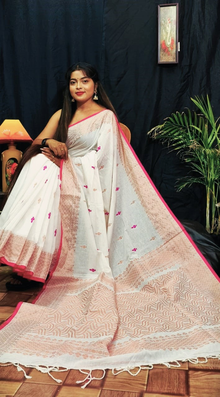 Bengal Handloom Jamdani Saree