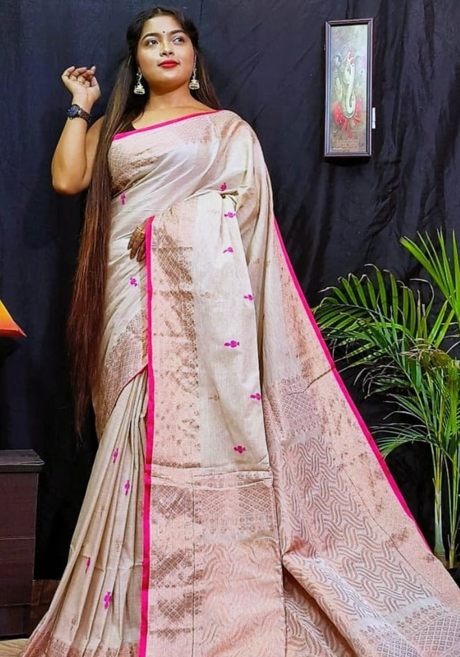 Bengal Handloom Jamdani Saree