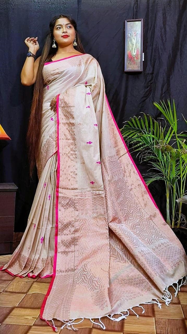 Bengal Handloom Jamdani Saree