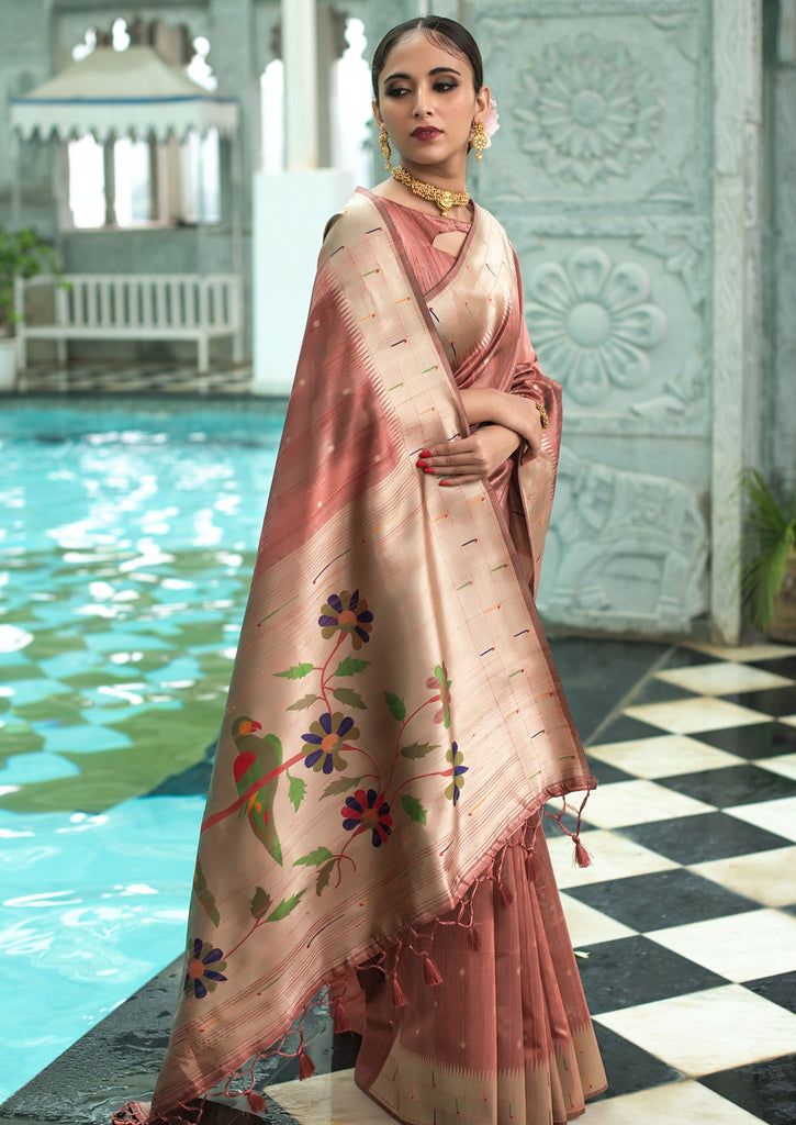 Tussar Silk Paithani Saree