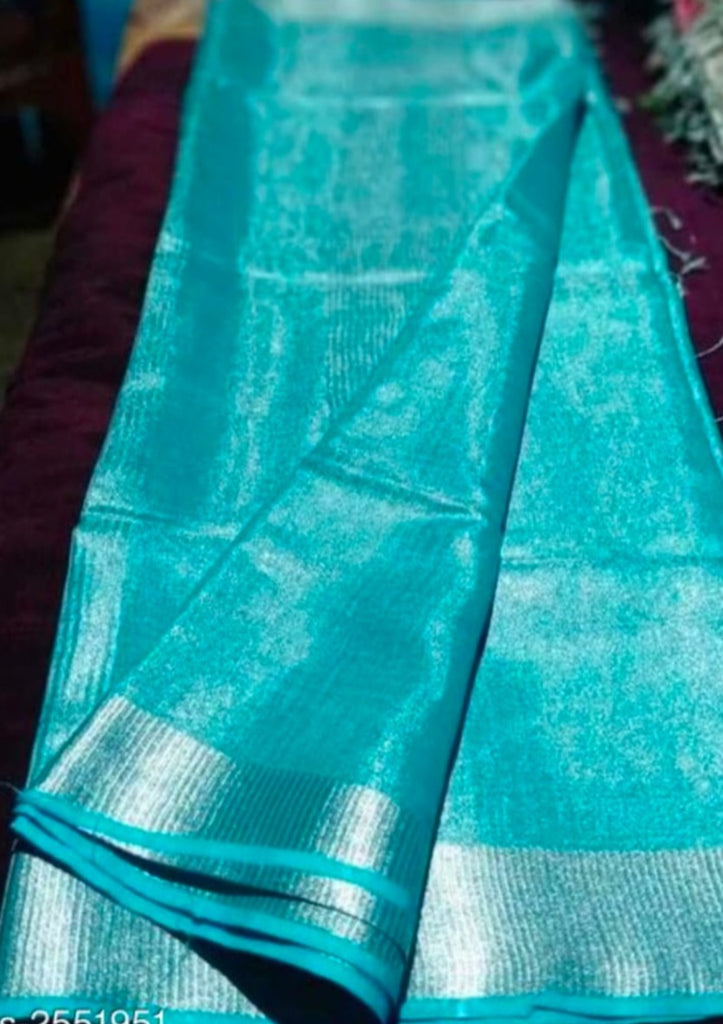 Pure Handwoven Tissue Linen Saree