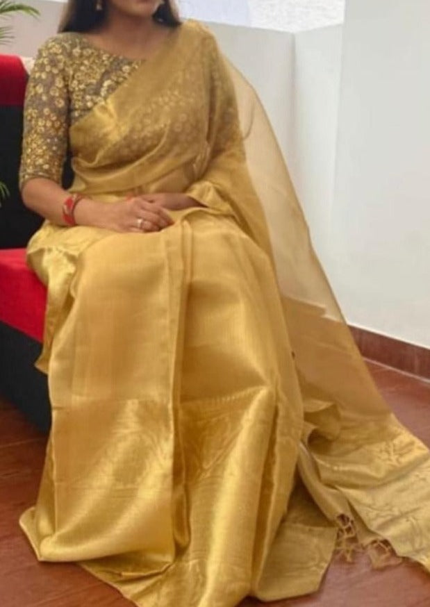 Pure  Banarasi Tissue Kota Saree