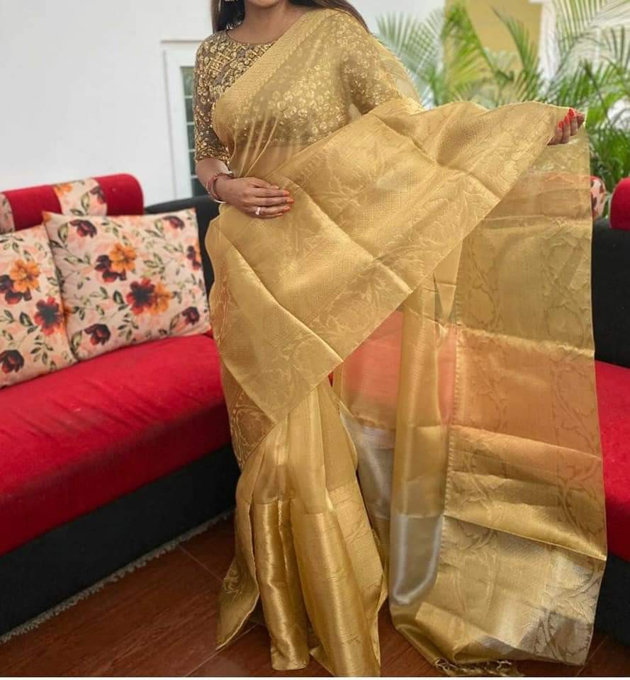 Pure  Banarasi Tissue Kota Saree