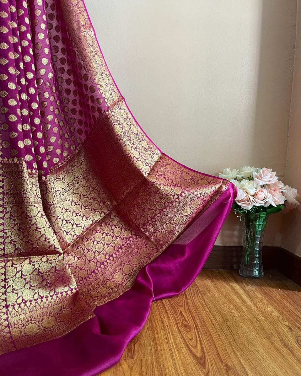 Banarasi Semi Georgette Soft Silk  Saree