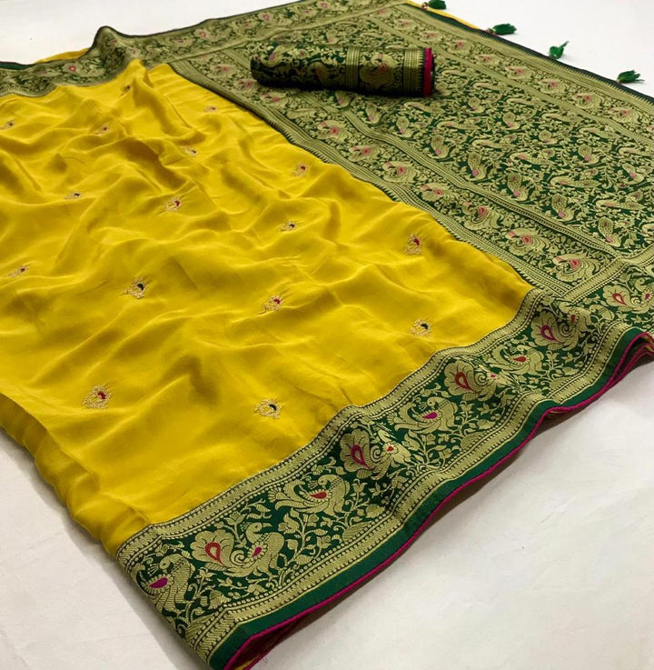 Banarasi Embroidered Paithani Silk Saree