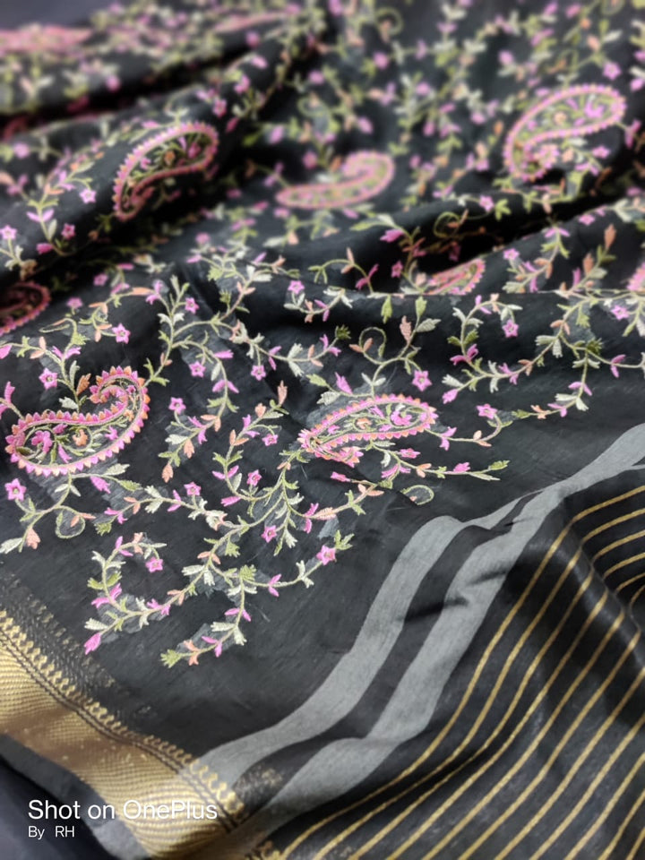 Pure Handwoven Silk Linen Saree