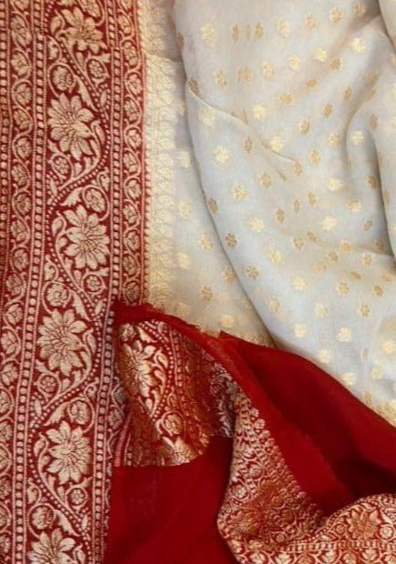 Banarasi Semi Georgette Soft Silk  Saree