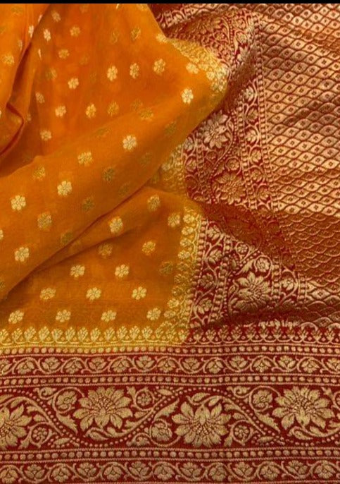 Banarasi Semi Georgette Soft Silk  Saree