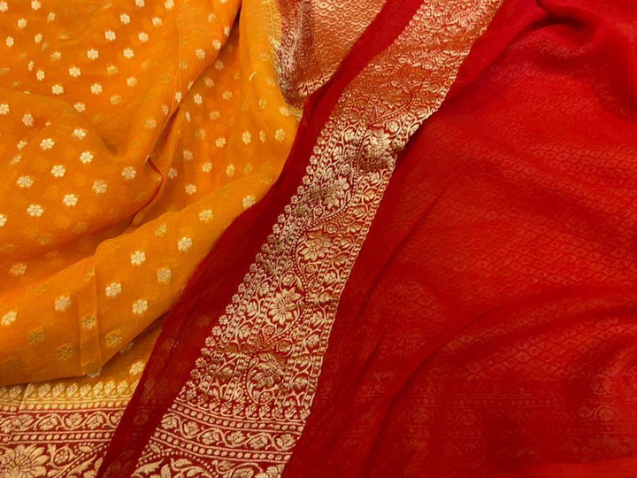 Banarasi Semi Georgette Soft Silk  Saree