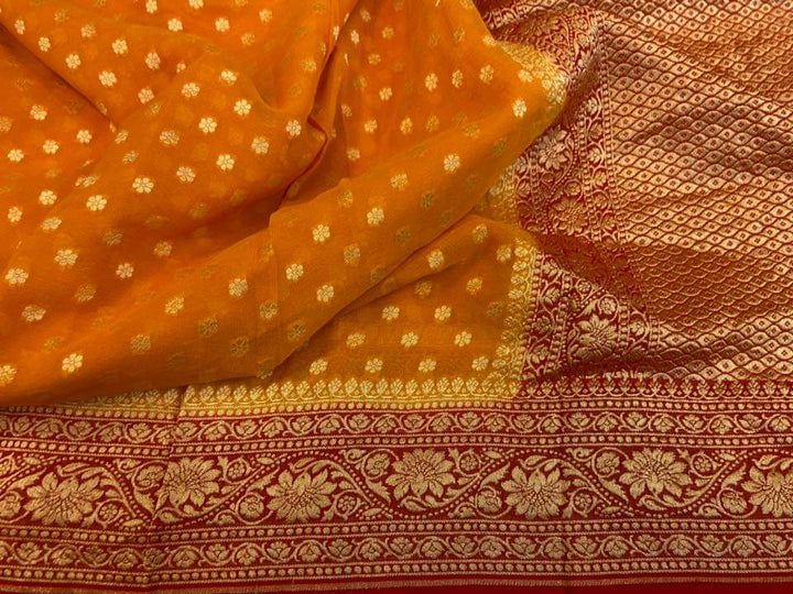 Banarasi Semi Georgette Soft Silk  Saree