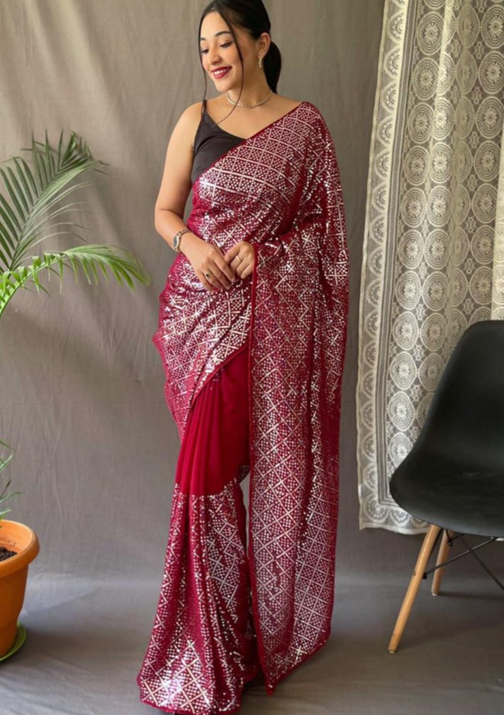 Sequins Saree