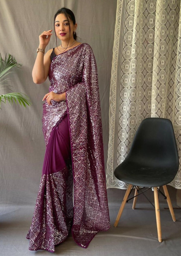 Sequins Saree