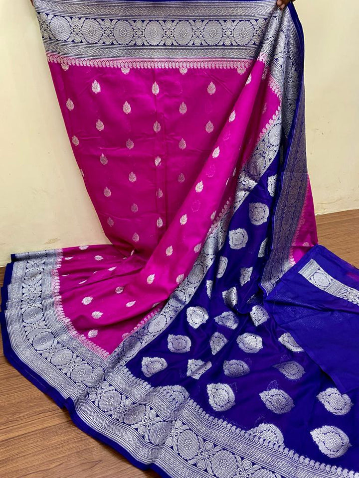 Banarasi Semi Georgette Katan Silk Saree