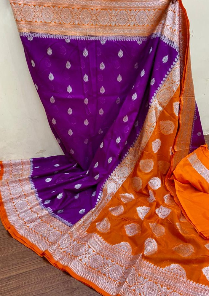 Banarasi Semi Georgette Katan Silk Saree