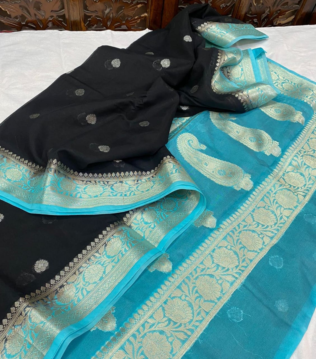 Banarasi Semi Georgette Soft Silk  Saree