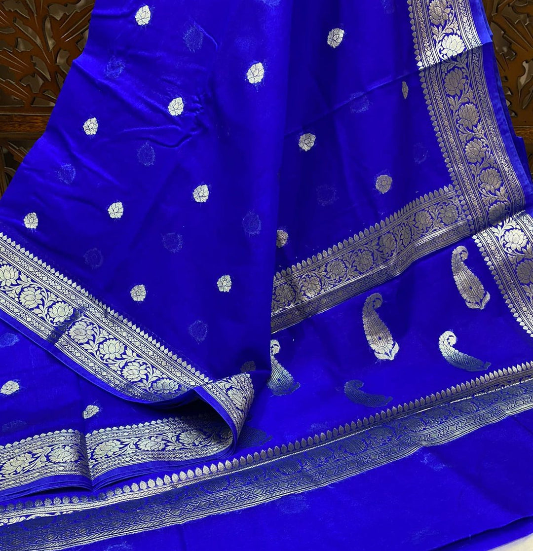 Banarasi Semi Georgette Soft Silk  Saree