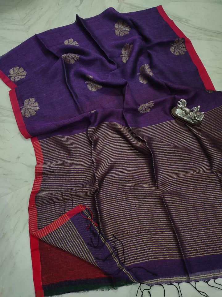 Linen Jamdani Saree