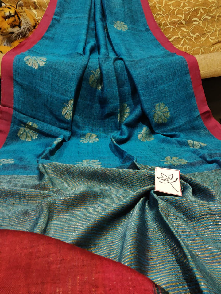 Linen Jamdani Saree