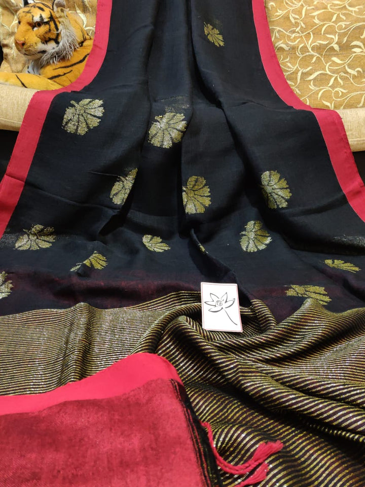 Linen Jamdani Saree