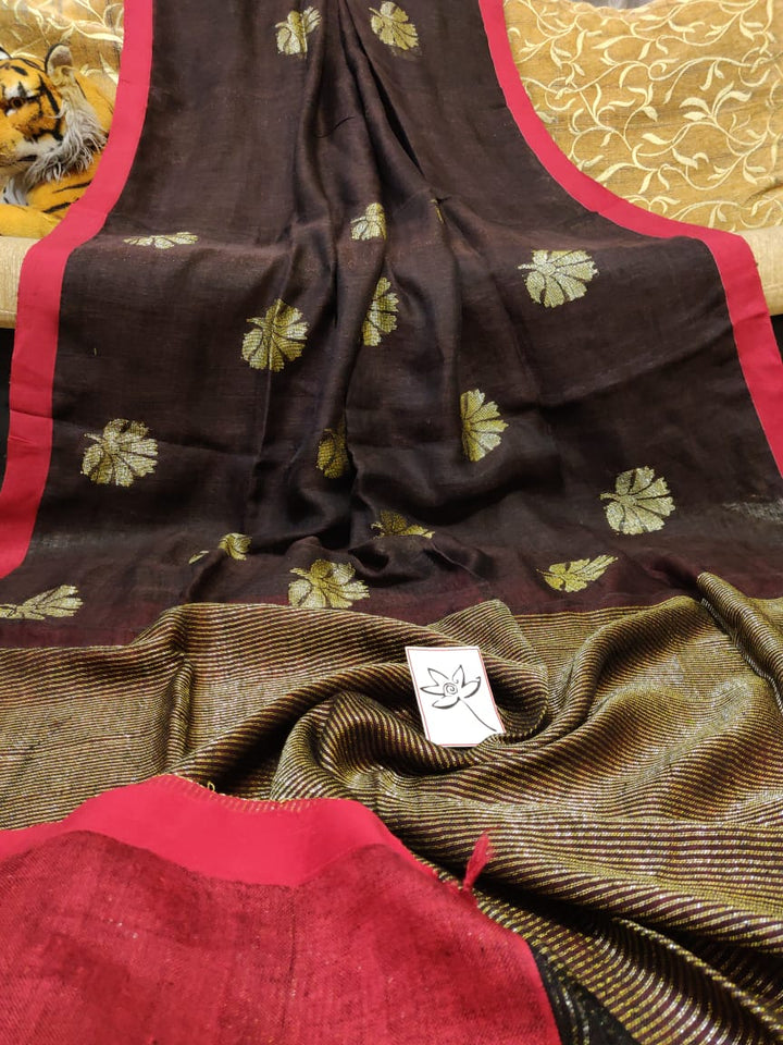 Linen Jamdani Saree