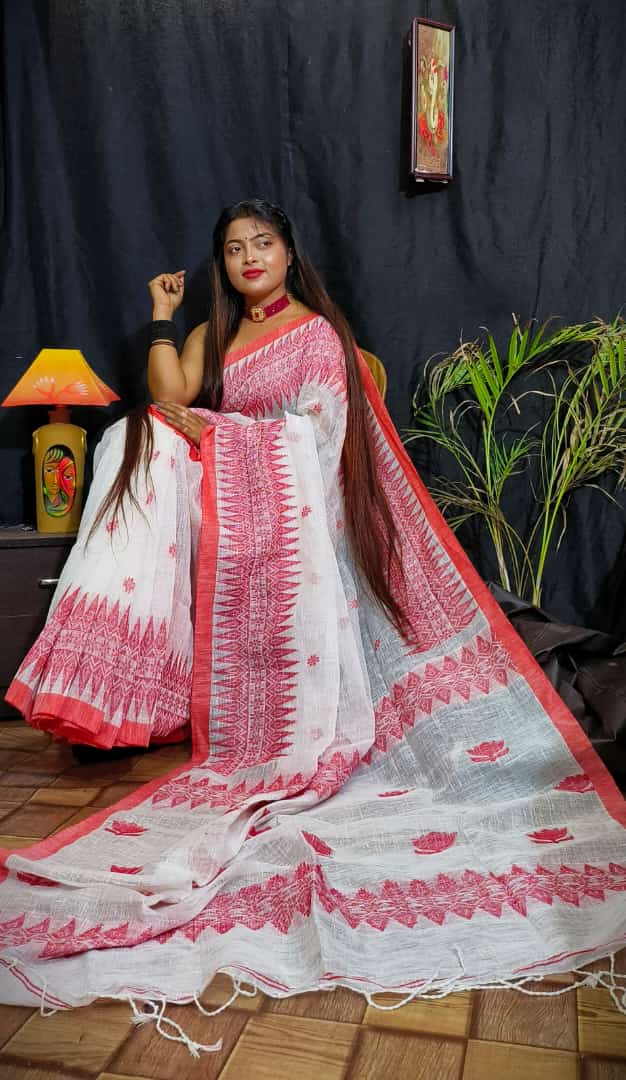 Linen Saree