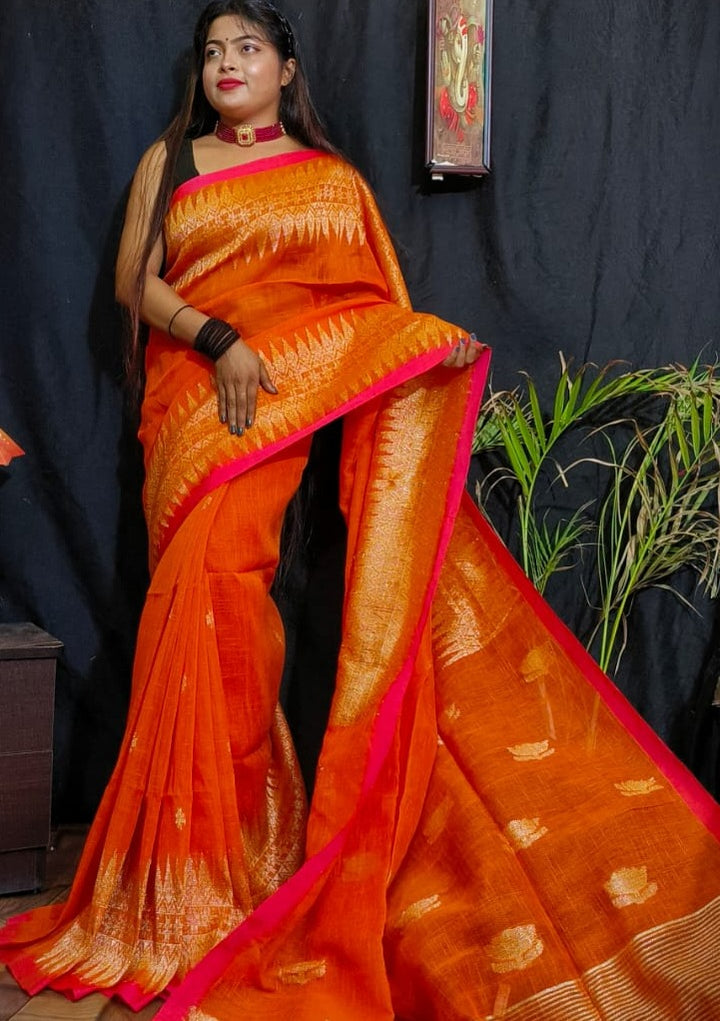 Linen Saree