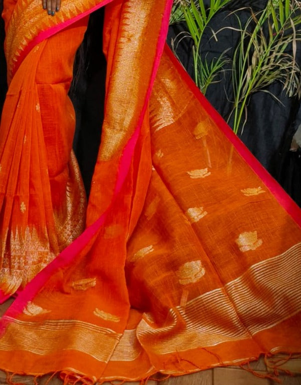 Linen Saree