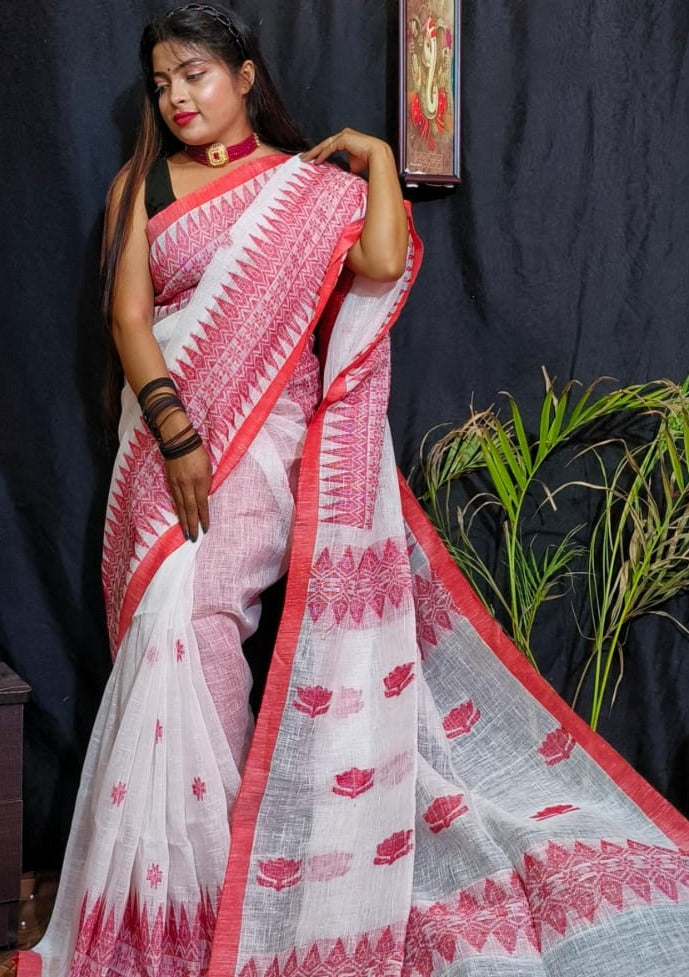 Linen Saree