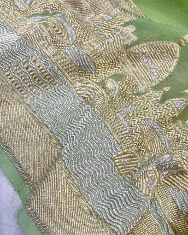 Ganga Ghat Semi Georgette Saree