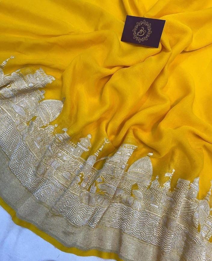 Ganga Ghat Semi Georgette Saree