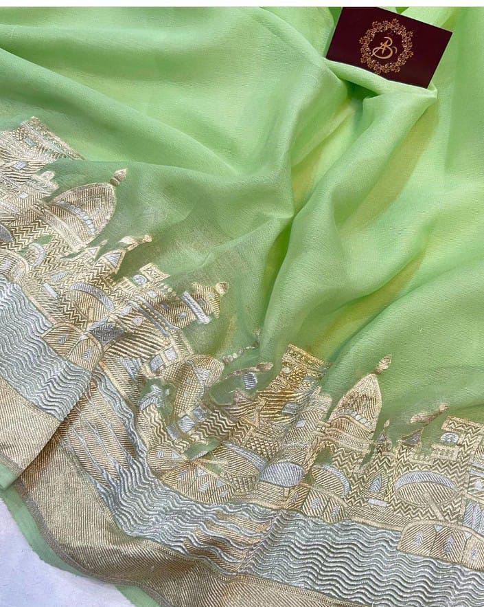 Ganga Ghat Semi Georgette Saree