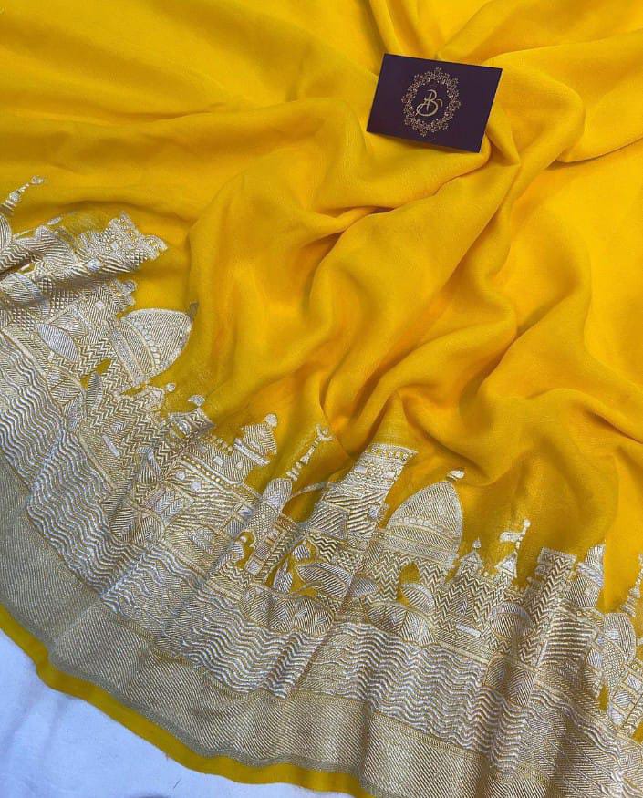 Ganga Ghat Semi Georgette Saree