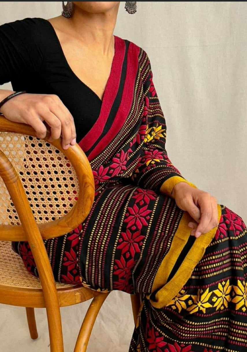 Bengal  khadi Saree