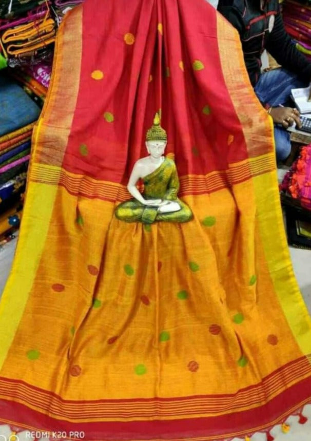 Linen Jamdani Saree