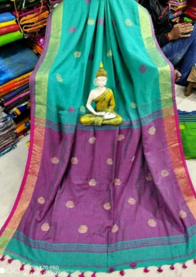 Linen Jamdani Saree Monamaar