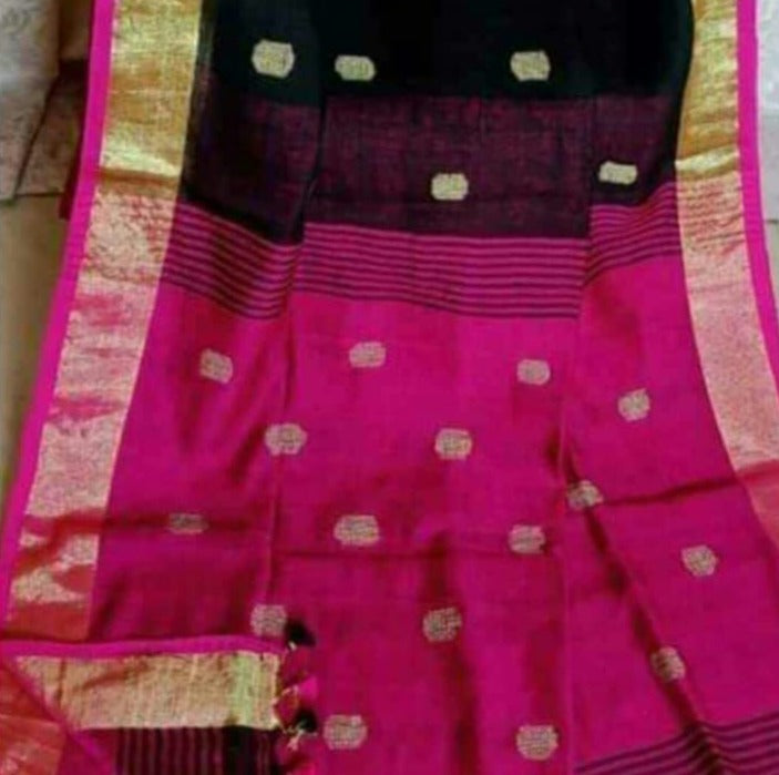 Linen Jamdani Saree