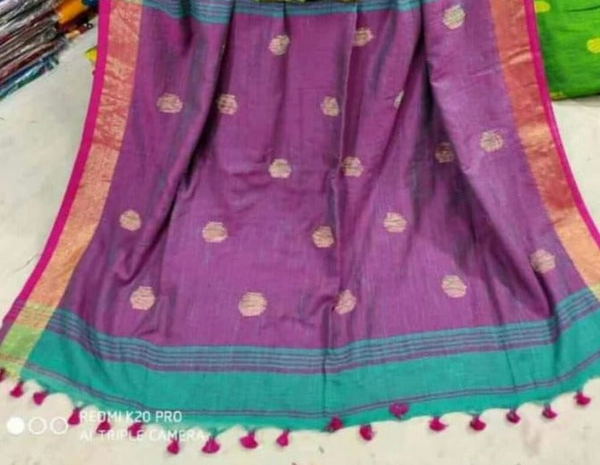 Linen Jamdani Saree